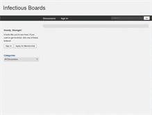 Tablet Screenshot of infectiousboards.com